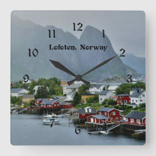 Lofoten, Noorwegen landschappelijke landschapsfoto Vierkante Klok