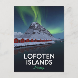 Lofoten Noorwegen Noorderlicht Briefkaart