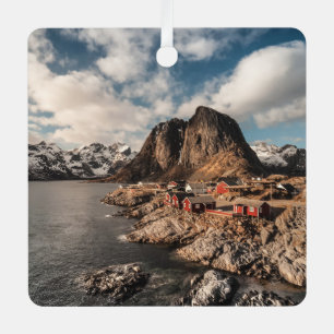 Lofoten Norway Hamnoy Landscape Foto Metalen Ornament