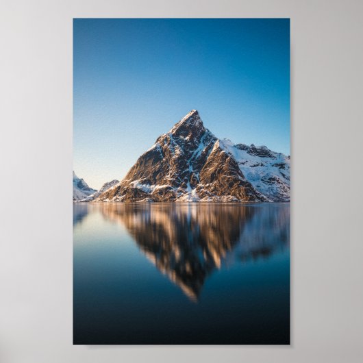 Lofoten Norway Mountain Landscape Poster (Voorkant)