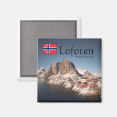 Lofoten Norway Souvenir Magneet (Voorkant / Achterkant)