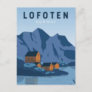 Lofoten Norway Travel  Kunst Briefkaart