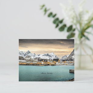 Lofoten, schilderachtig foto van Noorwegen Briefkaart