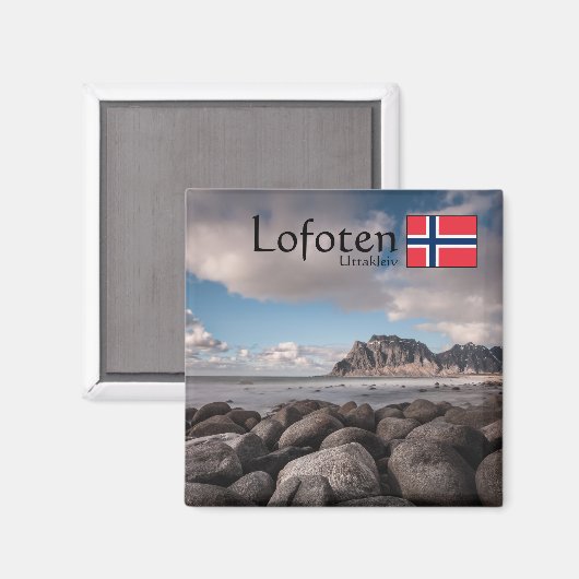 Lofoten Uttakleiv Souvenir Magneet (Voorkant / Achterkant)