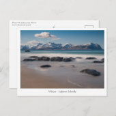 Lofoten Vikten Beach Briefkaart (Voorkant / Achterkant)