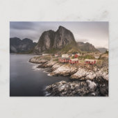 Lofoten Vist het dorp Hamnoya Feestdagenkaart (Voorkant)