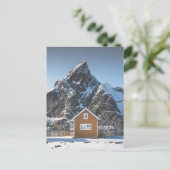 Lofoten Yellow Cabin Briefkaart (Staand voorkant)