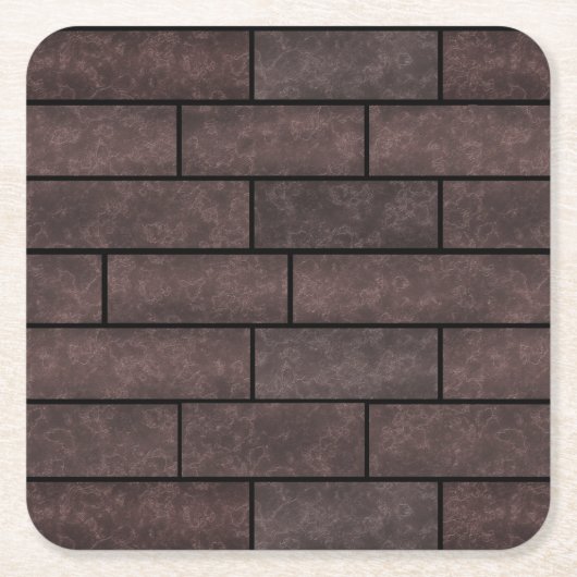 Loft, baksteen vierkante kartonnen onderzetter (Voorkant)