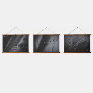 Loft stijl minimalistische black metal hangend wandkleed