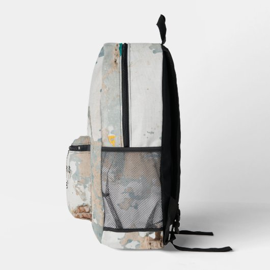 Loft stijl oude geschilderde bakstenen muur bedrukte rugzak (Rechts)