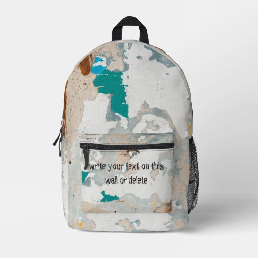 Loft stijl oude geschilderde bakstenen muur bedrukte rugzak (Voorkant)