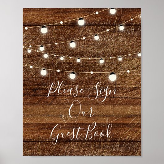 Log 8x10 in ons gastboek poster