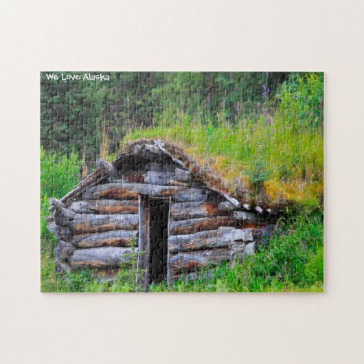 Log Cabin Alaska. Legpuzzel (Horizontaal)