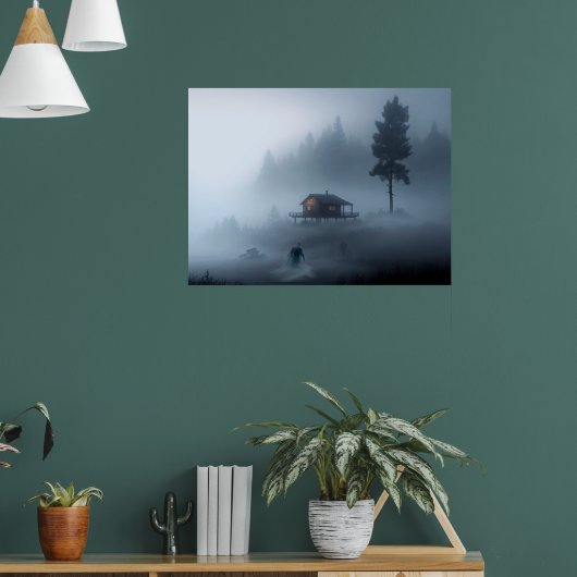 Log Cabin bij het Haunted Lake Poster (Woonkamer 1)
