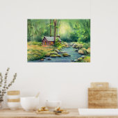 LOG CABIN DOOR SHARON SHARPE POSTER (Keuken)