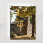 Log Cabin in Washington, Iowa in Autumn Briefkaart (Voorkant / Achterkant)