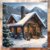 Log Cabin Kerst Venster Cling Raamsticker (Vel 2)