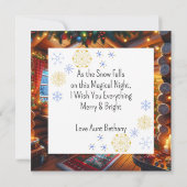 Log Cabin Keuken Feestelijk Versierd Kerstmis (Achterkant)