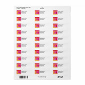Log Cabin Quilt Block Return Label (Full Sheet)