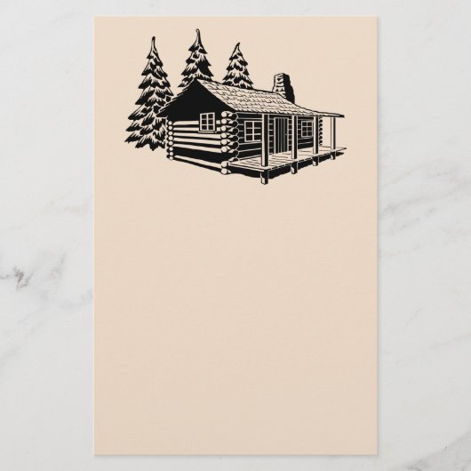 LOG CABIN STATIONERY BRIEFPAPIER (Voorkant)