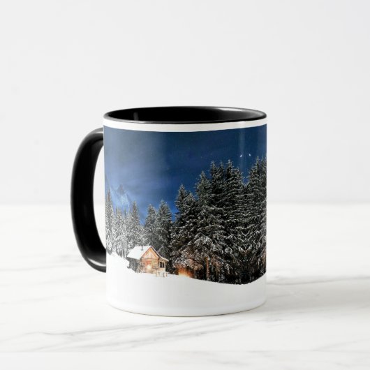 Log Cabine Mountain View Mug (Devant gauche)
