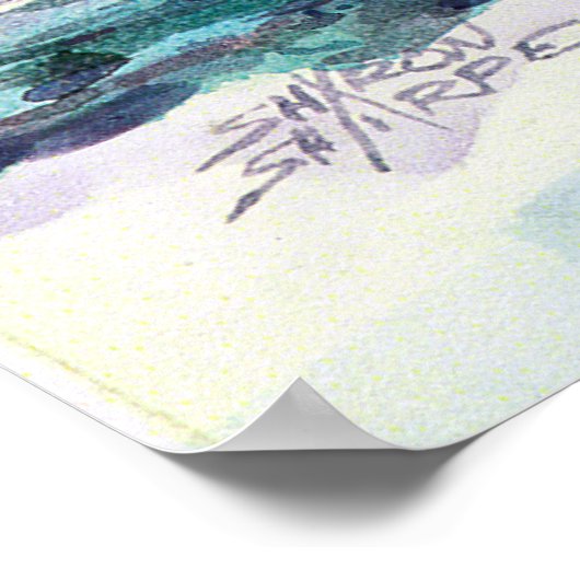 LOG CABINE & STREAM - Impression sur toile (Coin)