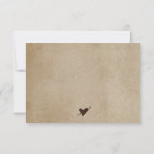 Log Home Cabin Wedding RSVP Response Kaart (Achterkant)