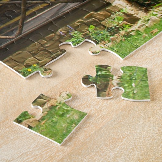 LOG HOUSE CABIN JIGSAW PUZZZLE LEGPUZZEL (Zijkant)