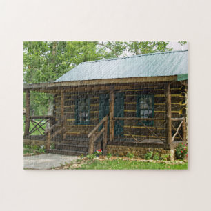 LOG HOUSE CABIN JIGSAW PUZZZLE LEGPUZZEL
