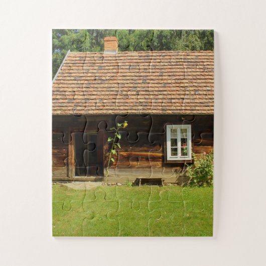 LOG HOUSE TINY HOUSE JIGSAW PUZZZLE LEGPUZZEL (Verticaal)