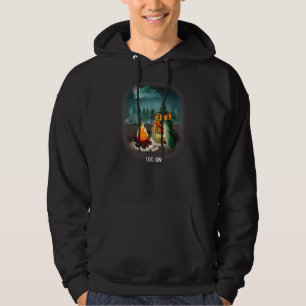 Log in Camping Campfire Mountains Top rugzak T-shi