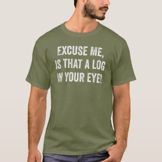 Log in het T-shirt met oog
