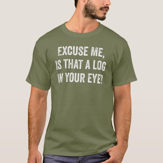 Log in het T-shirt met oog (Voorkant)