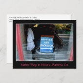 Log in in Barber-Shop Window, Murrieta, CA Briefkaart (Voorkant / Achterkant)