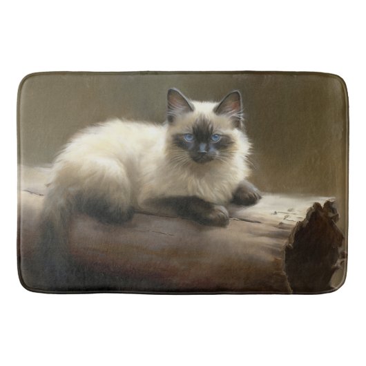 Log Lounger Siamese Kitten Badmat (Voorkant)