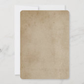 Log Monts Cabine Faire-part de mariage rustique (Dos)