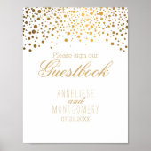 Log ons Guestbook in - Wit Poster (Voorkant)