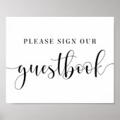 Log ons Poster voor bruiloft in het Guestbook (Voorkant)