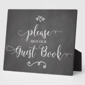 Log onze bruiloft voor het gastboek in fotoplaat (Zijkant)