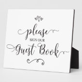 Log onze bruiloft voor het gastboek in fotoplaat (Zijkant)