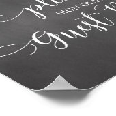 Log onze bruiloft voor het gastboek in poster (Hoek)