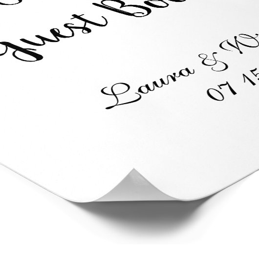 Log onze bruiloft voor het Guestbook in Poster (Hoek)