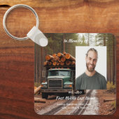 Log Truck Driver Memorial Keepsake Sleutelhanger (Voorkant)
