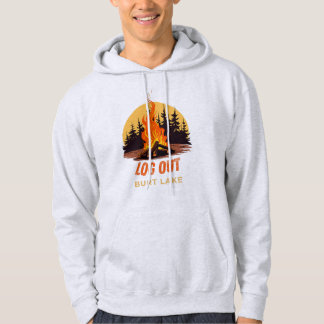 LOG UIT Kampvuur Burt Lake Michigan Hoodie