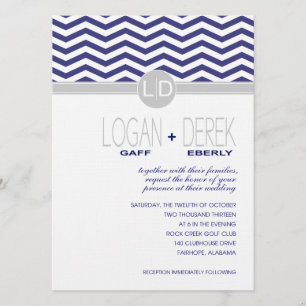 Logan Chevron marinegrijs LINNEN PAPIER Kaart