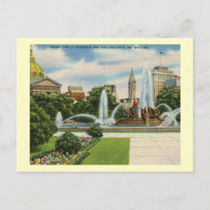 Logan Circle, Vintage van Philadelphia Briefkaart