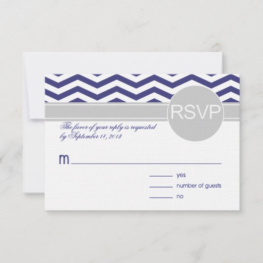 Logan & Derek RSVP | LIGNE gris marine (Devant)