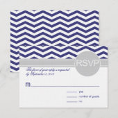 Logan & Derek RSVP | LIGNE gris marine (Devant / Derrière)