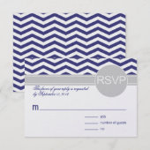 Logan en Derek RSVP | METALLIC ICE PAPIER voor mar Kaartje (Voorkant / Achterkant)