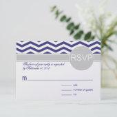 Logan en Derek RSVP | METALLIC ICE PAPIER voor mar Kaartje (Staand voorkant)